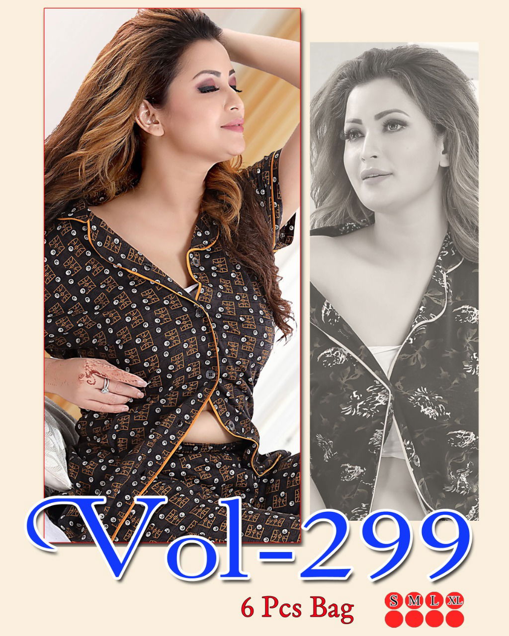 Kavyansika 299 Night Dress Premium Hosiery Cotton Night Wear Fancy Collection